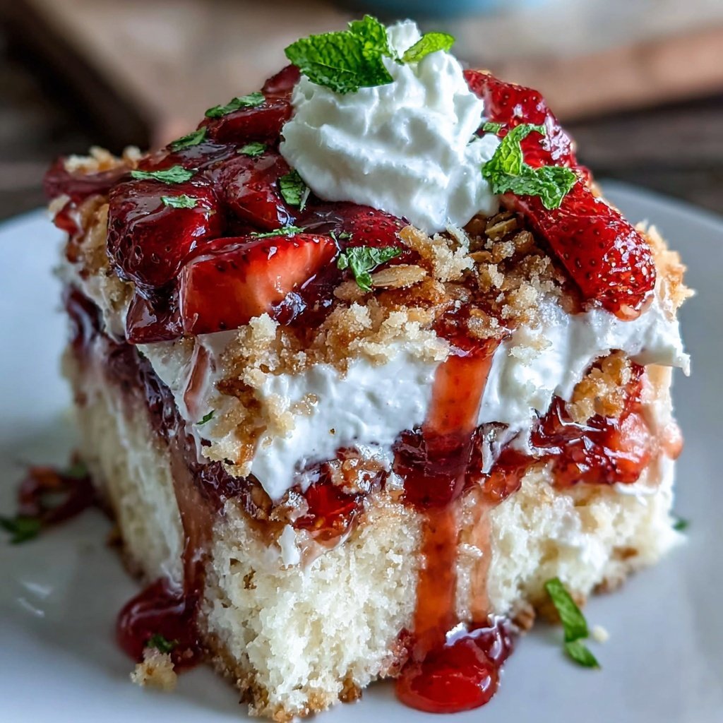 Strawberry Shortcake Poke Cake