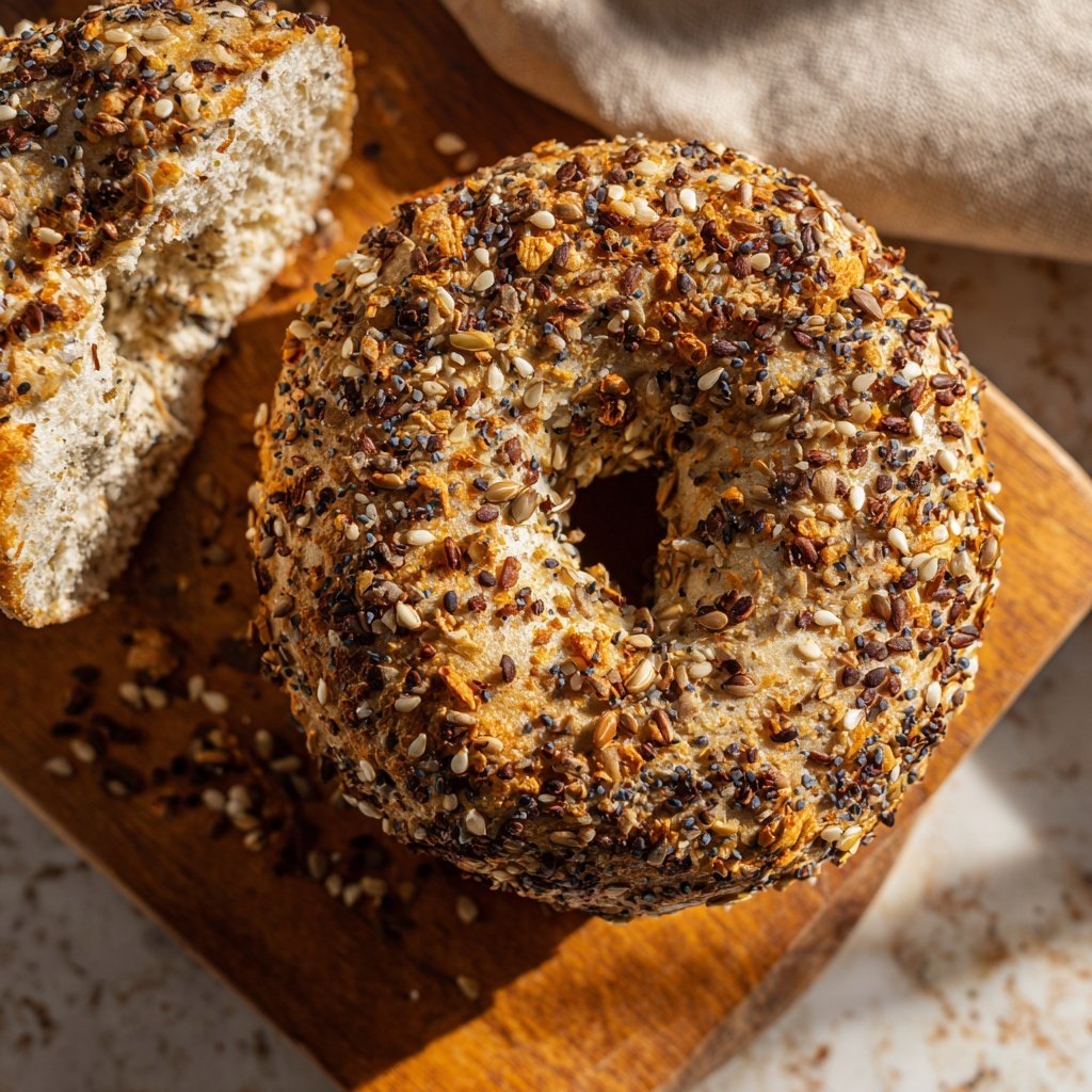 Protein Bagels With Flaxseed