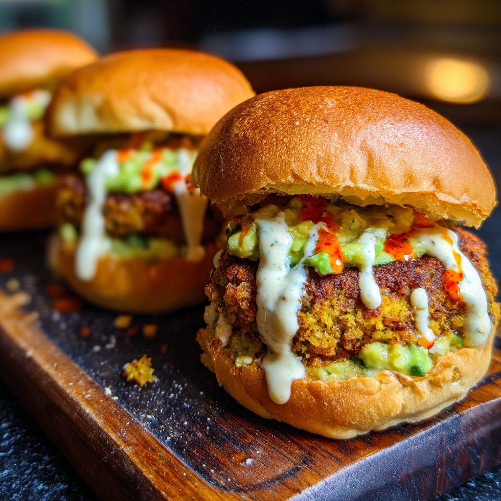 Sliders with Spicy Chickpea Patty