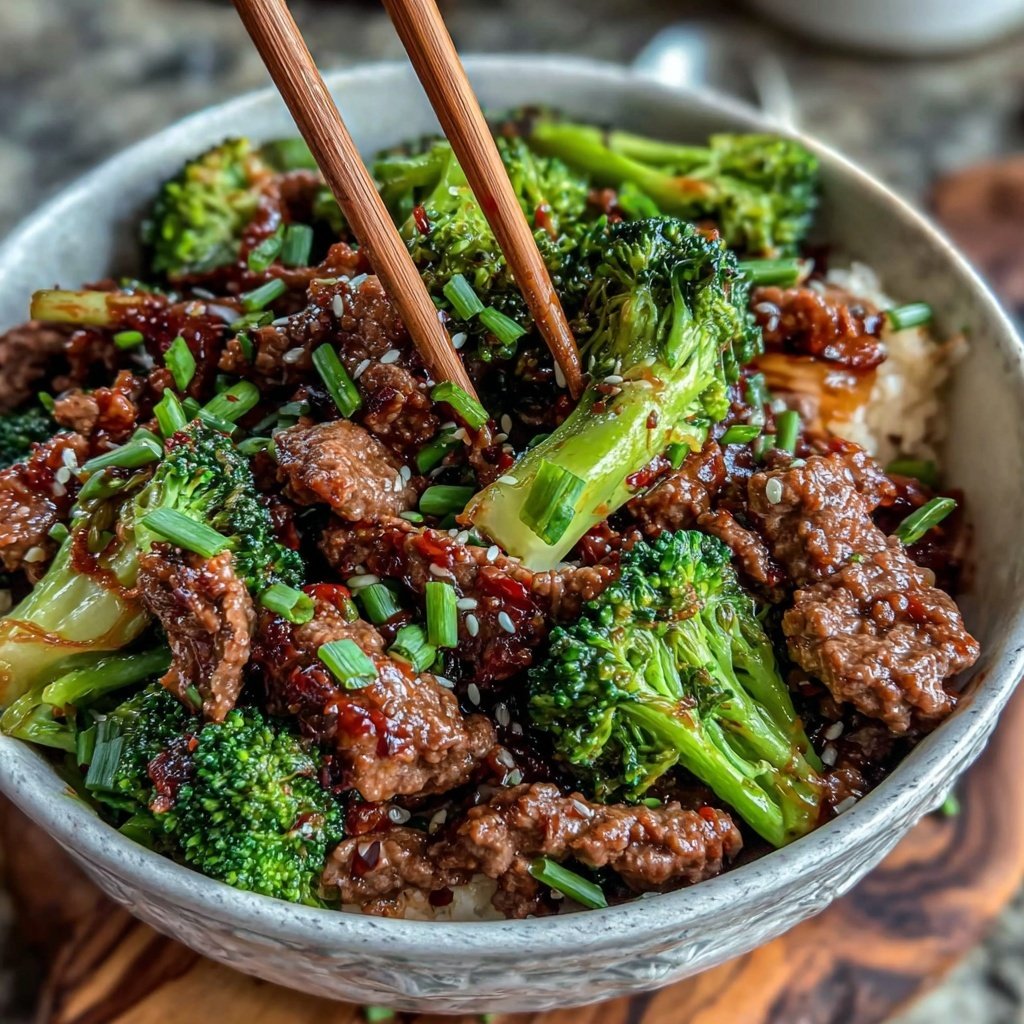 Ground Beef And Broccoli Stir Fry Bowl