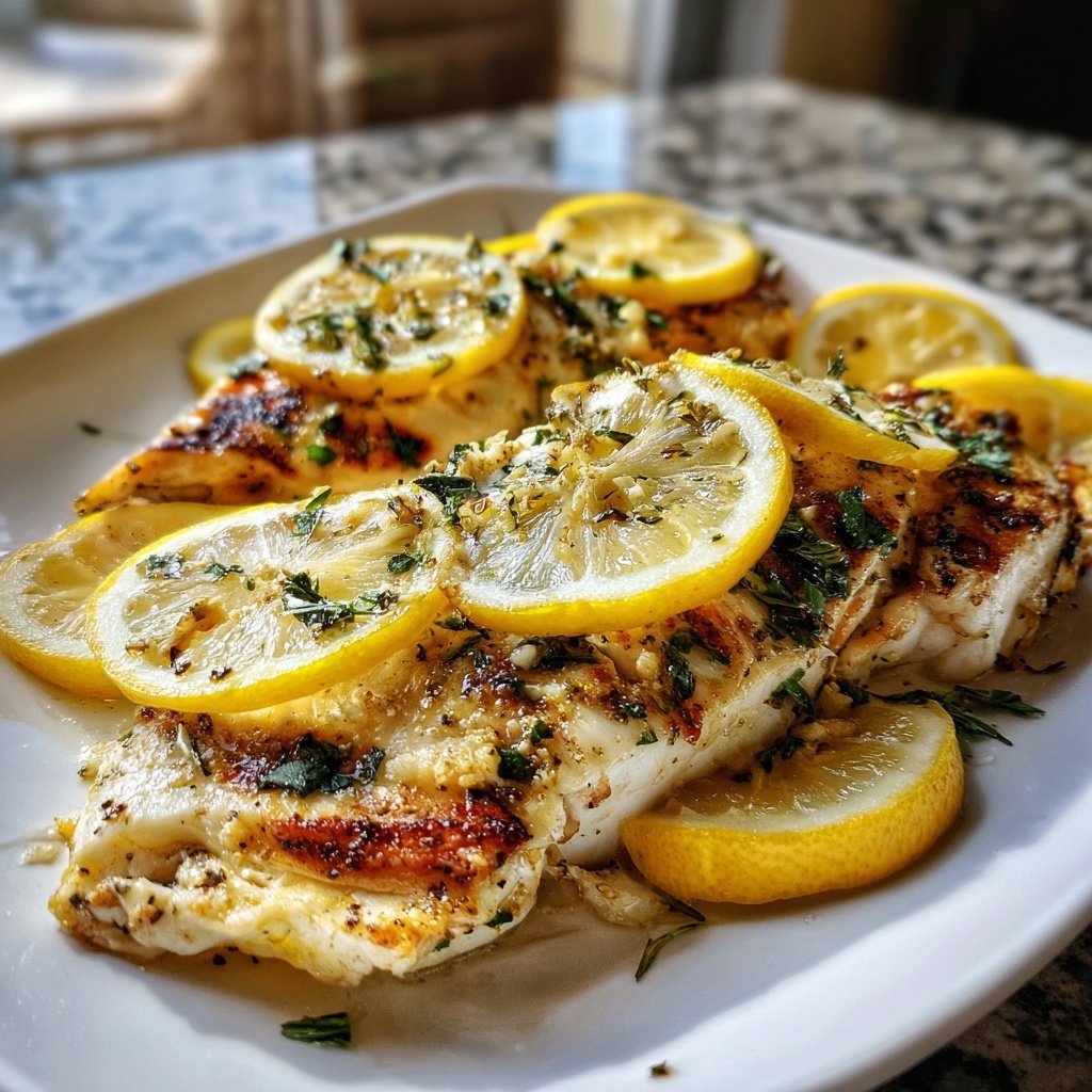 Healthy & Light Lemon Grilled Fish Plate