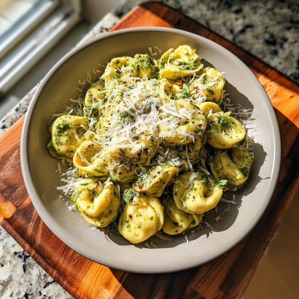 Creamy Pesto Tortellini