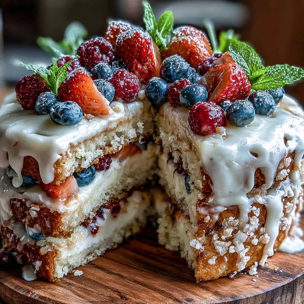 Spring Cake With Lemon And Berries