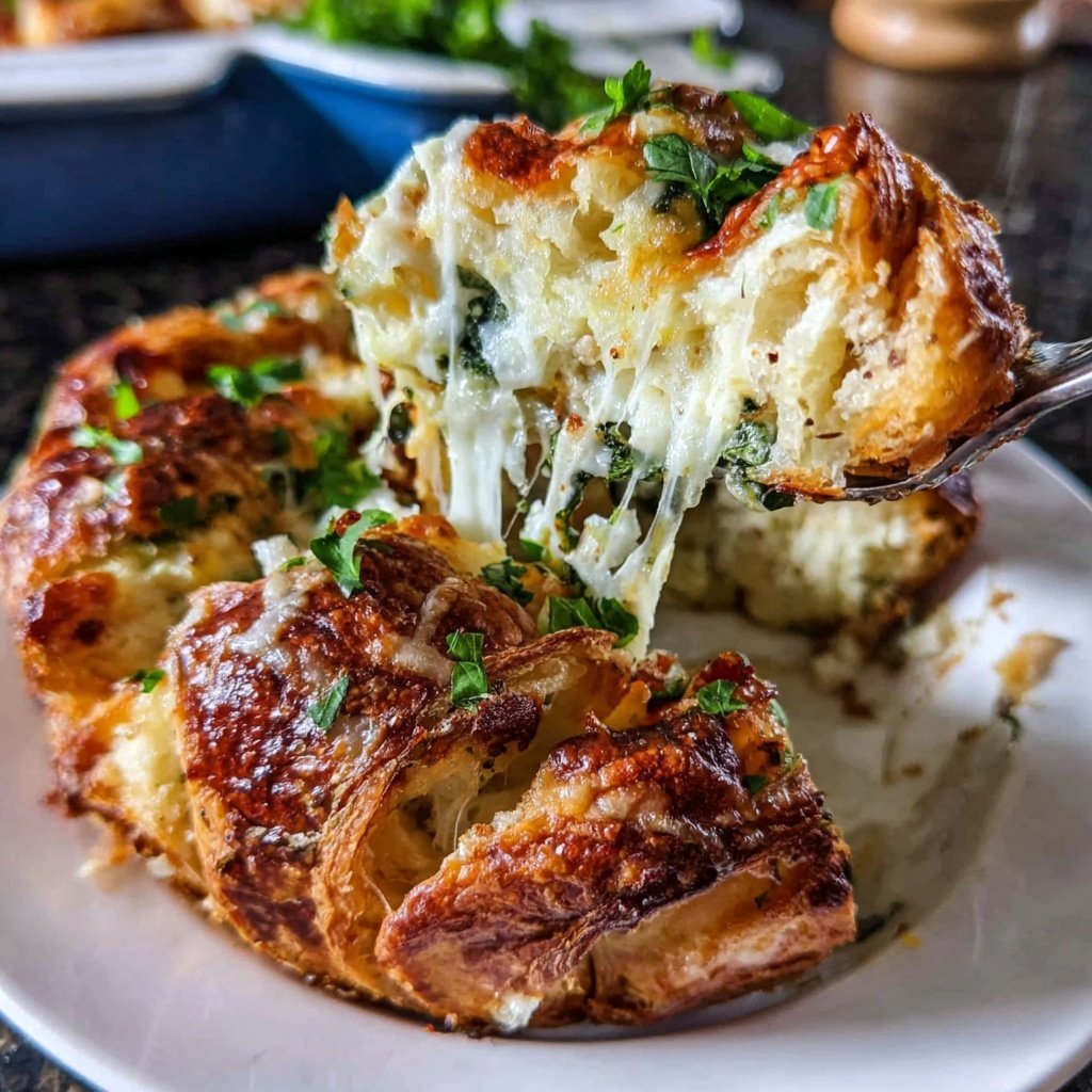 Spring Brunch Savory Croissant Breakfast Bake
