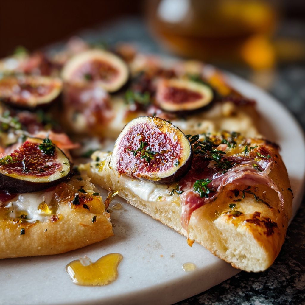 Flatbread with Fig, Prosciutto, and Honey