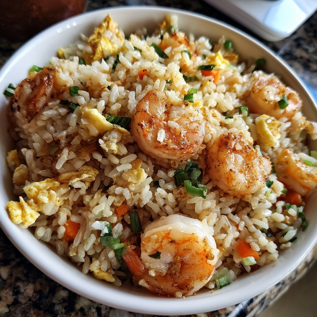 High Protein Shrimp Rice Bowl