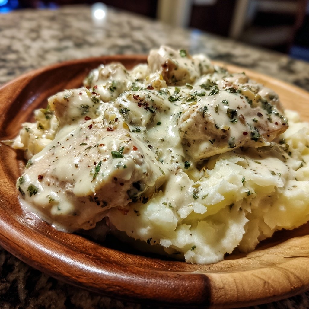 Comfort Food Creamy Chicken and Mashed Potatoes